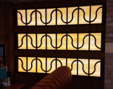 6 x Decorative Partician Panels in Yellow and Grey - H33 x W160 x D6 cms - CL363 - Location: Stevena