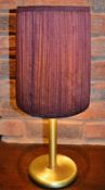 6 x Base-Mounted Bistro Lamps With Pleated Shades - Dimensions: H50cm, Diameter 19cm - CL366 - Locat