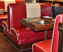 A Pair Contemporary Double-Sided Booth Seating Benches **Please Read Condition Report** All Upholste