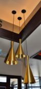 3 x Pendant Lights - Dimensions: Height 42cm x Diameter 19cm - CL366 - Location: Milton Keynes MK1