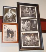 5 x Assorted Framed Pictures Featuring Nostalgic Images Of Italian Americana / Sporting Events - Var