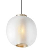 1 x 'Bloom' Designer Pendant Light By Resident - Frosted White Glass - CL362 - Original RRP £395.00