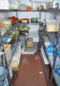 5 x Assorted Cold Room Wire Storage Shelves - Assorted Widths With a Depth of 50cm and Height of 160