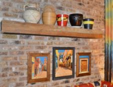 1 x Assorted Lot to Include 1 x Timber Shelf, 5 x Vases and 3 x Pictures - CL363 - Location: Stevena