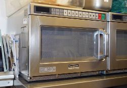 1 x Panasonic NE-1856 1800w Commercial Microwave Oven With Stainless Steel Finish - CL363 - Ref CQ11