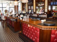 1 x American Diner Front Bar / Counter With Black Granite Base - Approx 6 Metres Wide - CL366 - Loca