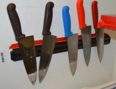 3 x Wall Mounted Magnetic Knife Blocks - Knives Not Included - CL363 - Ref CQ130 - Location: Stevena