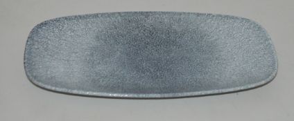 12 x Churchill Raku Topaz Blue Oblong Plate 26.9 x 12.7cm (RRP £252.00) - Ref RC161 Pal 1 - CL332 -