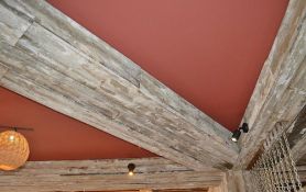Approx 200 Pieces of Various Wooden Panelling - Suitable For Restaurant / Cafe Decoration - Various