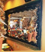 1 x Large Rustic Rectangular Wall Mirror - H142 x W280 cms - CL363 - Location: Stevenage SG1