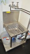 1 x Franke Stainless Steel Mop Bucket Wash Down Station With Mixer Taps and Zenith Detergent Dispens