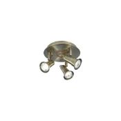 1 x Ex Display Eros 3 Light Ceiling Spotlight Antique Brass - CL364 - Ref: PAL Edin/2 12681 - Locati