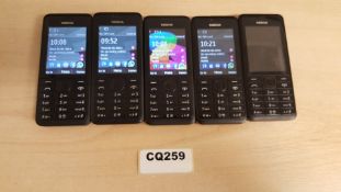 5 x Nokia 301 Mobile Phones - Ref CQ259
