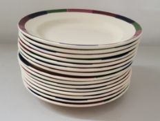 15 x Steelite Harmony Plates Cream With Pattered Egde 20.5CM - Ref CQ289