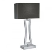 1 x Ex Display 1 Light Satin Silver Table Lamp - CL364 - Ref:WH- J2284 - Location: Altrincham WA14 -