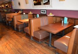 1 x 5-Pieces Of Restaurant Booth Seating - Featuring Both Double And Single-Sided Upholstered Benche