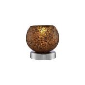 1 x Ex Display Crackle Touch Table Lamp Orange - CL364 - Ref: PAL Edin/3 14776 - Location: Altrincha