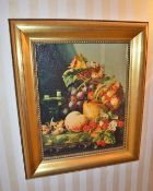 2 x Framed Picture Depicting A Fruit Assortment - CL368 - Bowdon WA14 - NO VAT
