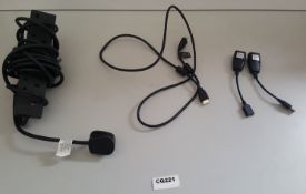 1 x 4 Various Office Cables (Plug Extension Cord, HDMI Cable, 2 x Ethernet Adapter) - Ref QC221 -