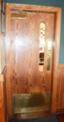 1 x Internal Door With Handle and Kick Plates - H204 x 82 x 5 cms - CL357 - Location: Bolton BL6