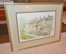 1 x Framed Picture Depicting A Country Cottage - CL368 - Bowdon WA14 - NO VAT