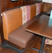 1 x 300cm Section Of Banquette Restaurant Seating Upholstered In A Faux Leather - CL367 - Ref CQ-FB2