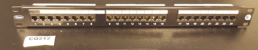1 x 24 Port Cat 6 Patch Panel - Ref CQ212
