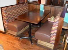Enclosed Seating Area Featuring 4 x Upholstered Restaurant Seating Booths With Divider - CL367 - Ref