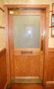 3 x Stunning Internal Wooden Doors - Features Ladies, Gentlemen and Toilet Signs, Brass Push Plates,