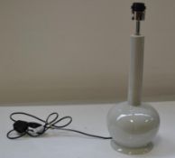 1 x CHELSOM Table Lamp In A Light Grey Colour - Dimensions: H50/L20cm - New/Unused boxed stock - CL0