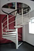1 x Black and White Spiral Staircase - Ref: J2112/GFG - CL356 - Location: Middleton, M24 - No VAT on