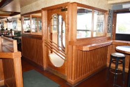 1 x Large Restaurant Vestibule With 1950's Retro Style Door and Wood Panelled Sides With Window