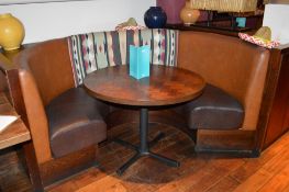 1 x Large C-Shaped Corner Seating Booth With A Metre-wide Dining Table - CL367 - Ref CQ-FB221 - Loca