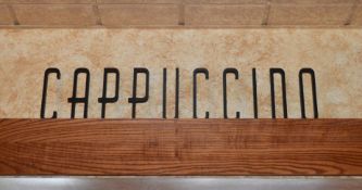 7 x Wooden Signs Suitable For Restaurants, Cafes, Bistros etc - Includes Cappuccino, Espresso,