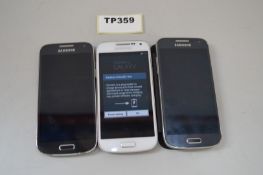 1 x Joblot Of 3 Samsung Galaxy S4 Mini Smartphones - Ref TP359