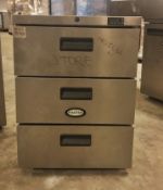 1 x Foster 3 x Drawer Undercounter Fridge - CL374 - NC266 - Location: Bolton BL1