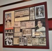 1 x Large Framed Display Piece Featuring Various Baseball Sports Related Images - Approx Dimensions: