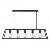 1 x New Voyager 5 Light Ceiling Pendant Black(RRP:216.00) - Ref CQ317 TP-SELF
