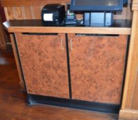 1 x Restaurant Epos Counter With Burr Walnut Coloured Doors - CL357 - Ref FB129 - Location: Bolton