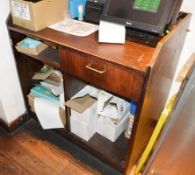 1 x Wooden Rustic-style 1-Drawer Restaurant Server Unit - CL367 - Ref CQ-FB - Location: Manchester M