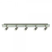 1 x Ex Display Top Hat 5 Light Ceiling Spotlight Satin Silver - CL364 - Ref: ERP2- H372 - Location: