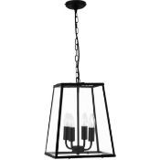 1 x New 4 Light Lantern Black(RRP: £144.00) - Ref CQ322