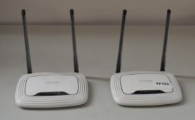 2 x TP-Link TL-WR841N 300 Mbps Wireless Routers - Ref TP326