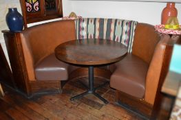 1 x Large C-Shaped Corner Seating Booth With A Metre-wide Dining Table - CL367 - Ref CQ-FB223 - Loca