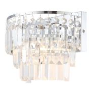 1 x Ex Display Forum Belle Crystal Chisel Cut Wall Light - CL364 - Ref: PAL Edin/3 12408 - Location: