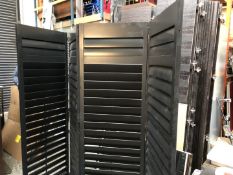 2 x Large Wooden Black Shutters - NC110 - CL380 - Location: Altrincham WA14 - NO VAT