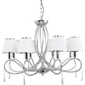 1 x New Simplicity 8 Light Ceiling Light Polished Chrome(RRP: £288.00) - Ref CQ338