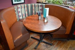1 x Large Corner Seating Booth With A Metre-wide Dining Table - CL367 - Ref CQ-FB199 - Location: Man
