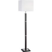 1 x Ex Display Waverley 1 Light Floor Lamp Satin Silver - CL364 - Ref: WH- J2280 - Location: Altrinc