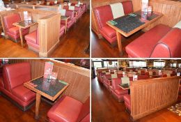 1 x Selection of Cosy Bespoke Seating Booths in a 1950's Retro American Diner Design With Dining Tab